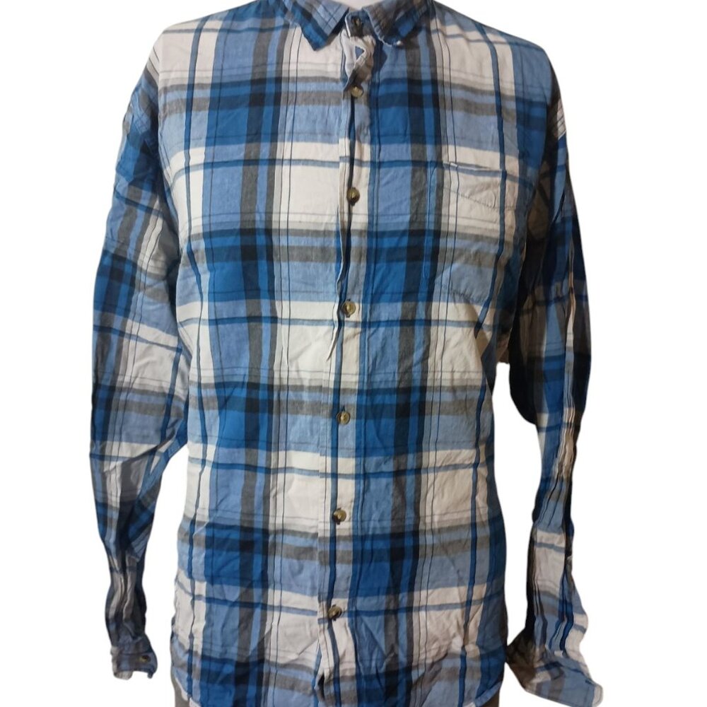 Wrangler Jeans Co. Long Sleeve Plaid Shirt, Multicolor Button Down, Size XL